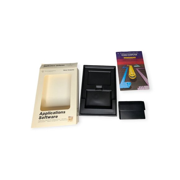 Vintage Texas Instruments TI99/4A Home Computer Game Munchman w/Box & Cartridge - Picture 9 of 15